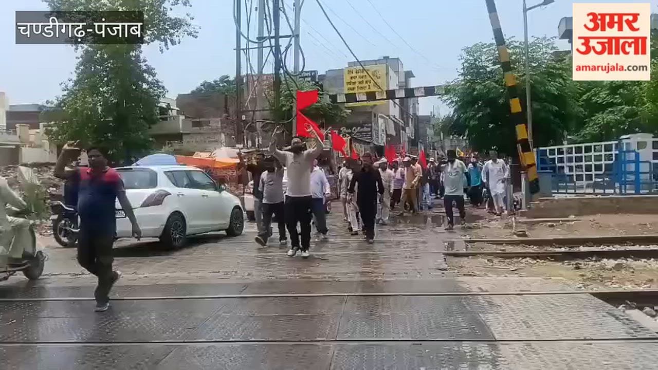 Sanitation workers took out a protest march in Moga.