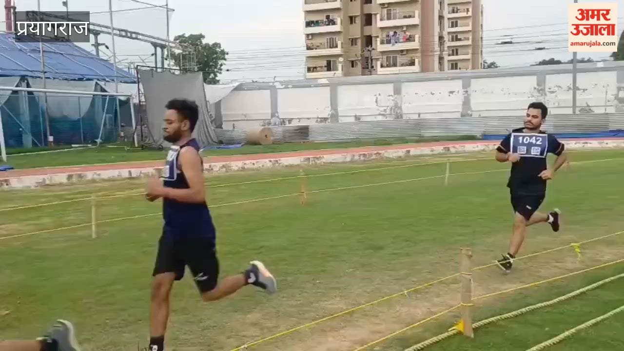 Youth sweated it out for Railway Guard jobs, running with sacks on their shoulders.