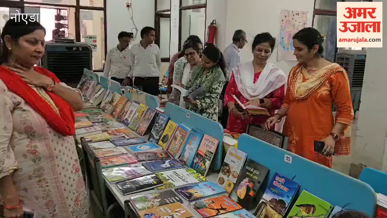 Noida: Book fair at the district library adorned with new books