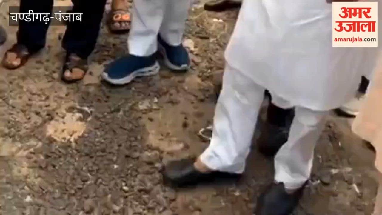 Allegations of substandard material used in road construction in Firozpur