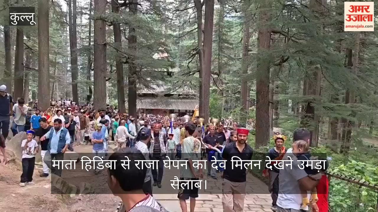Manali: Massive crowds gather to witness the divine meeting of Raja Ghepan with Goddess Hidimba.
