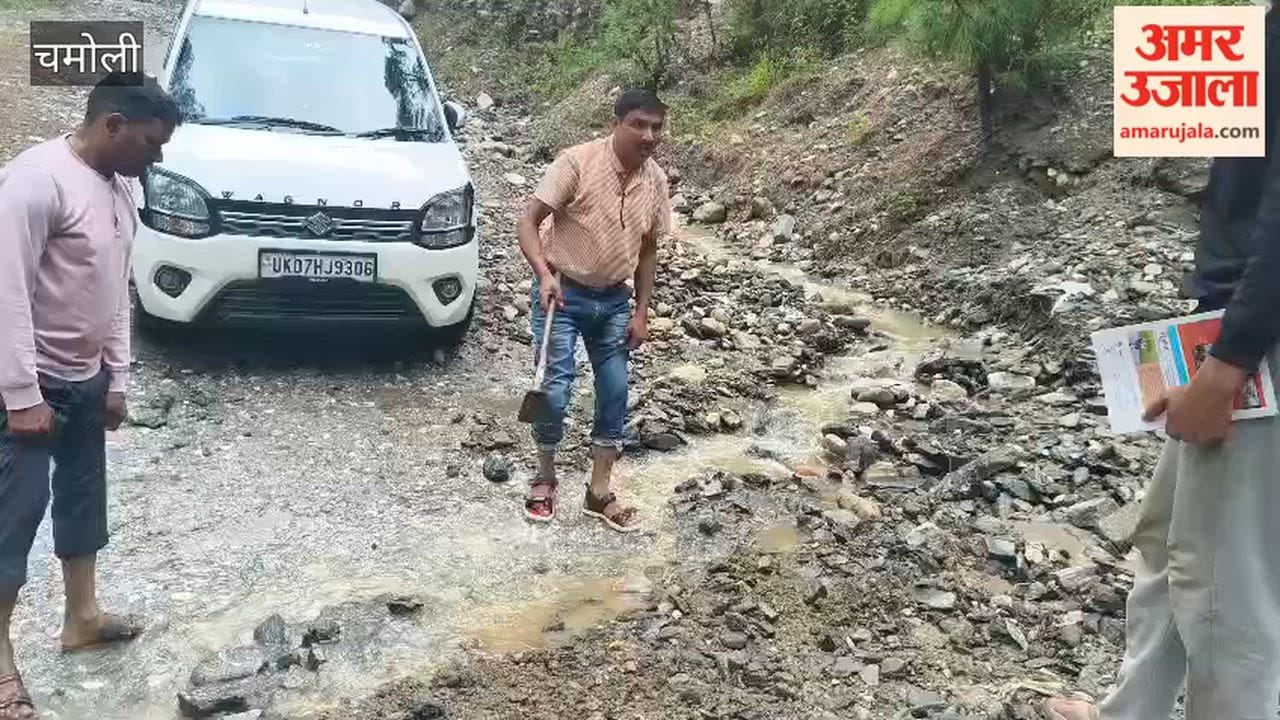 Tharali-Dewal-Wan State Highway closed: Debris and water spread across the road, creating muddy conditio