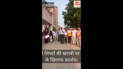 Outrage over malfunctioning lifts at Habitat Society; protest held against the builder.