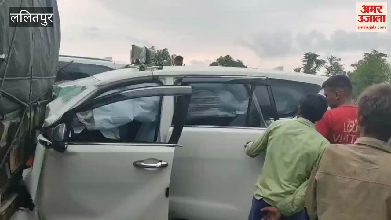 Chhattisgarh BJP State President Kiran Singh Deo's car collided with a stationary truck on the highway in Talbehat; he has been admitted to Jhansi Medical College.