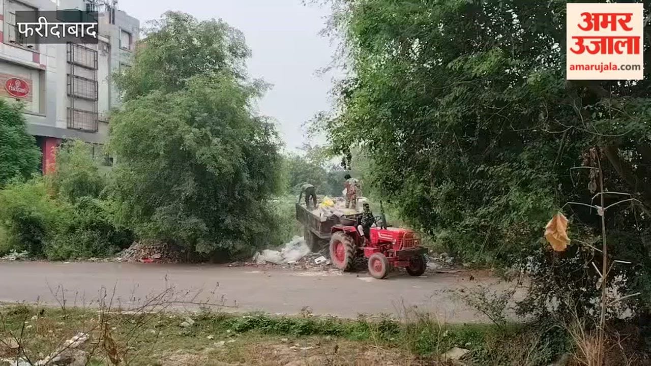 Greenery in Faridabad is being destroyed by dumping debris