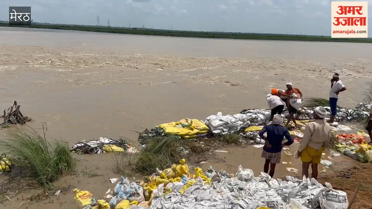 Irrigation Department Works to Protect Embankment Launching Pad from Ganga Erosion in Hastinapur