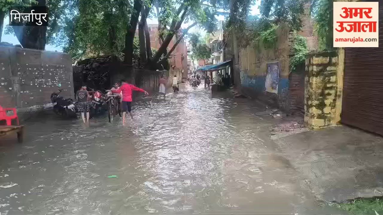 Ahraura Main Road Turns Into Drain During Rain, Commuters Face Hardship