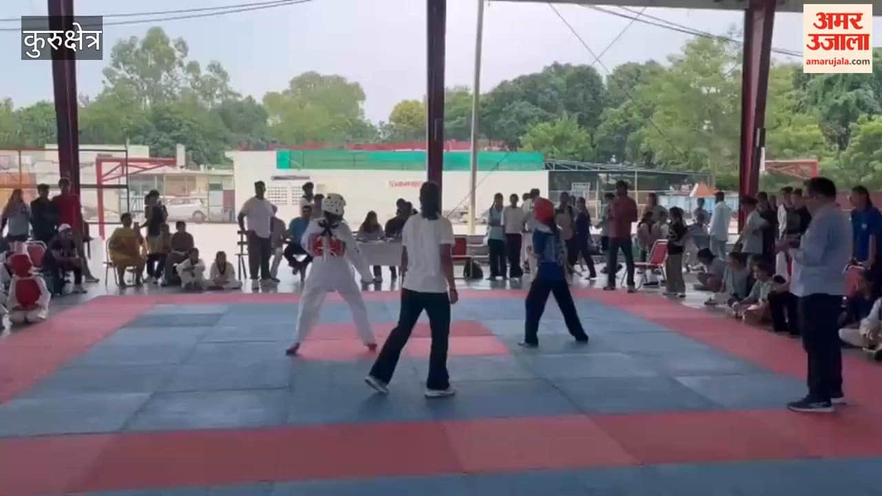 All eyes are on the women's kabaddi final at the district sports competition in Kurukshetra; taekwondo and football matches are also underway.