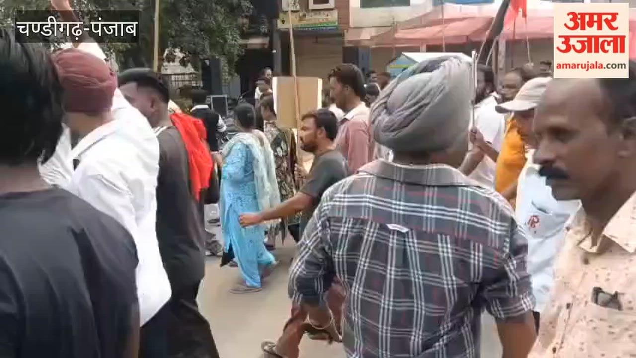 Sanitation workers in Ferozepur held a protest march over their demands.