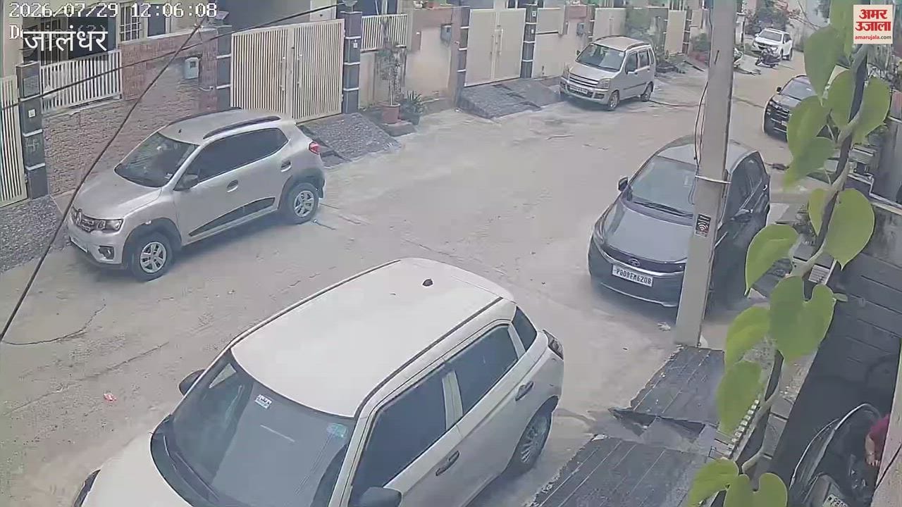 In Jalandhar, a young child and his mother were attacked while returning from school and fell onto the road.
