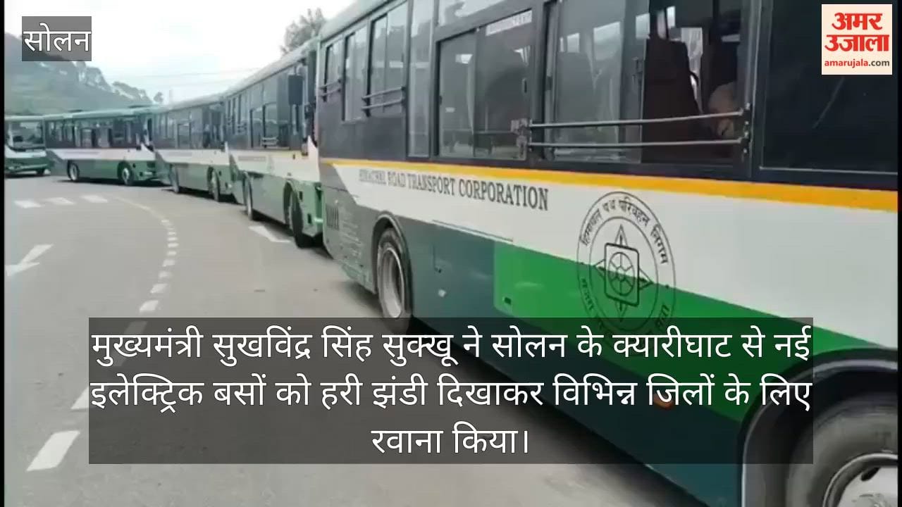 CM Sukhu Flags Off New Electric Buses from Kyarighat Solan for Different Districts