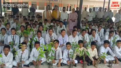 Mega plantation drive at Government Model Sanskriti Senior Secondary School, Dholaida, Narnaul.