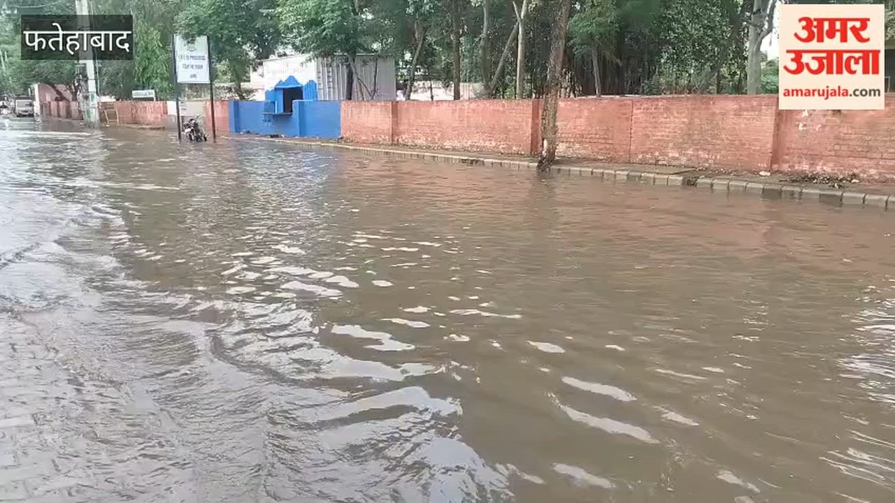 Tohana inundated due to rain.