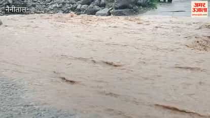 The water level of the Bada Gola River has risen due to continuous rainfall in the mountainous regions.