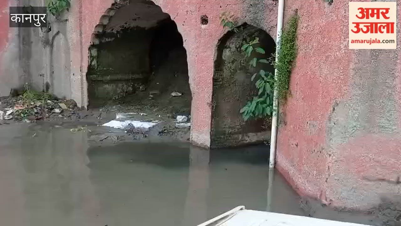 Drain water flows into the Ganges at Brahmavart Ghat; a disregard for devotees' faith