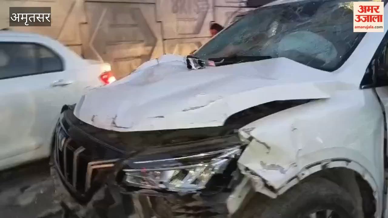 Havoc caused by a speeding car on Amritsar's Batala Road: Collided with several vehicles, including an auto-rickshaw; many injured.