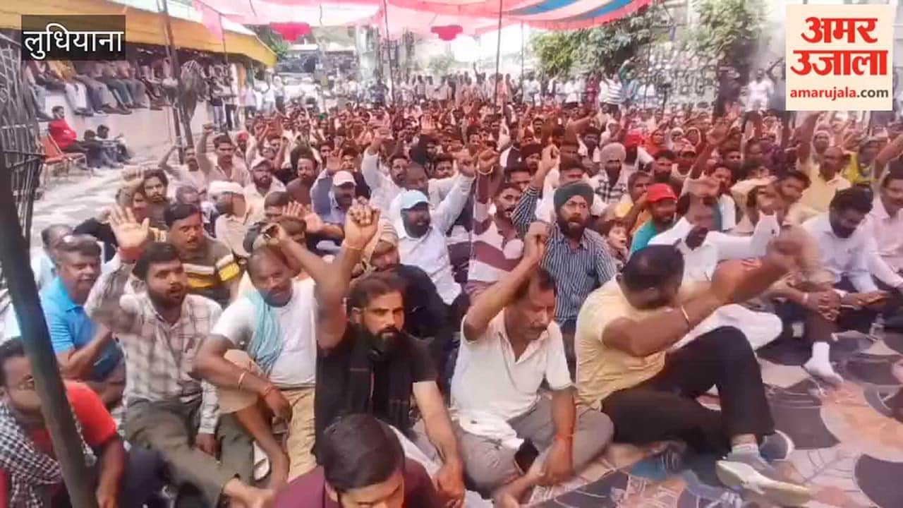 Sanitation workers staged a sit-in outside Ludhiana's Municipal Zone A office.