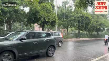 Faridabad: Weather takes a sudden turn in the city; heavy rain brings relief from the heat.