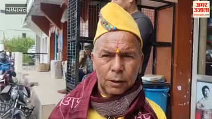 Kalash Yatra was taken out before the Shrimad Bhagwat Katha at Golju Temple in Champawat