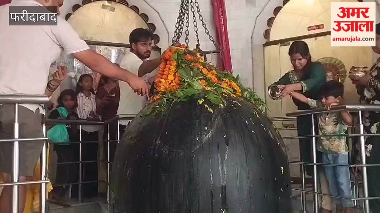 Crowds thronged temples on the first Monday of Sawan