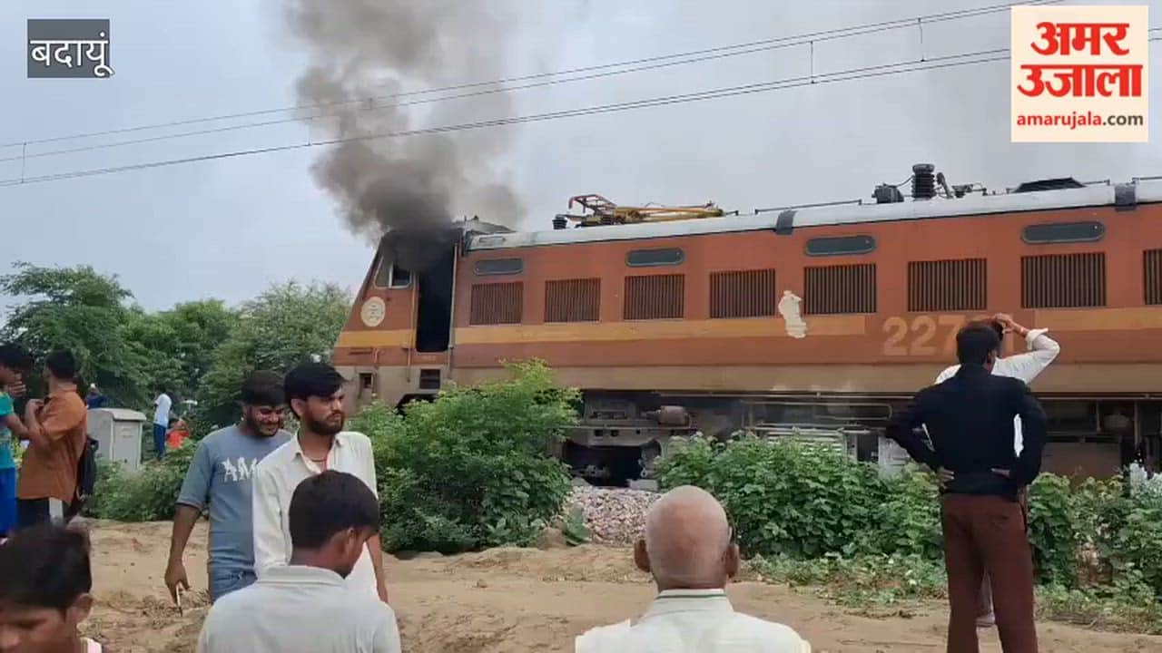 Fire breaks out in passenger train engine in Badaun