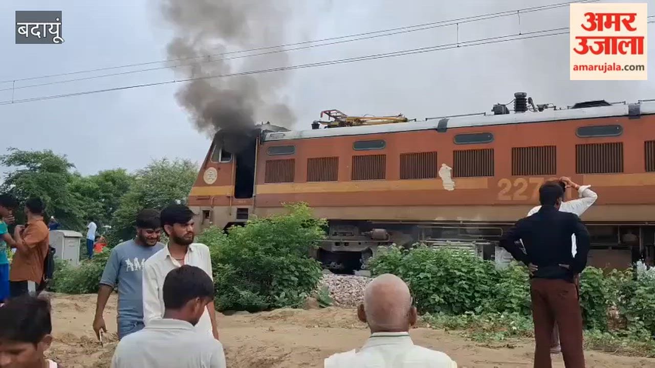 Fire breaks out in passenger train engine in Badaun