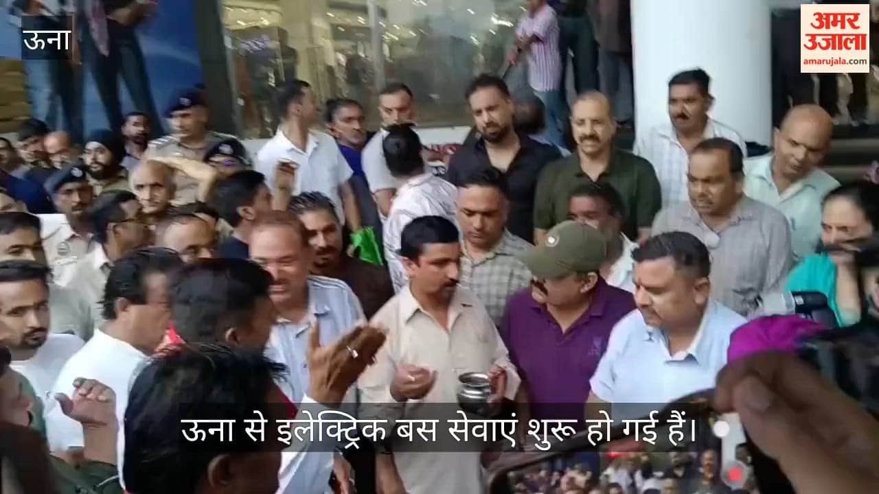 una electric bus service started mukesh agnihotri flags off
