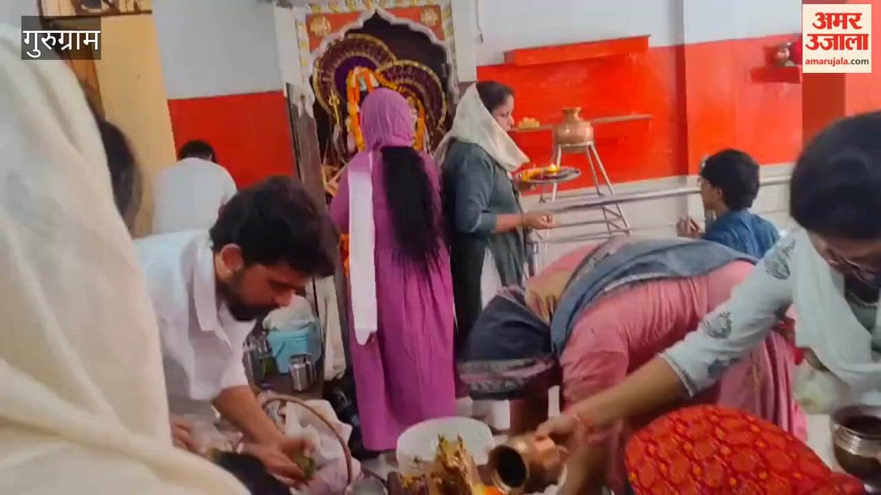 Crowds of devotees thronged Shiva temples in Gurugram on the first Monday