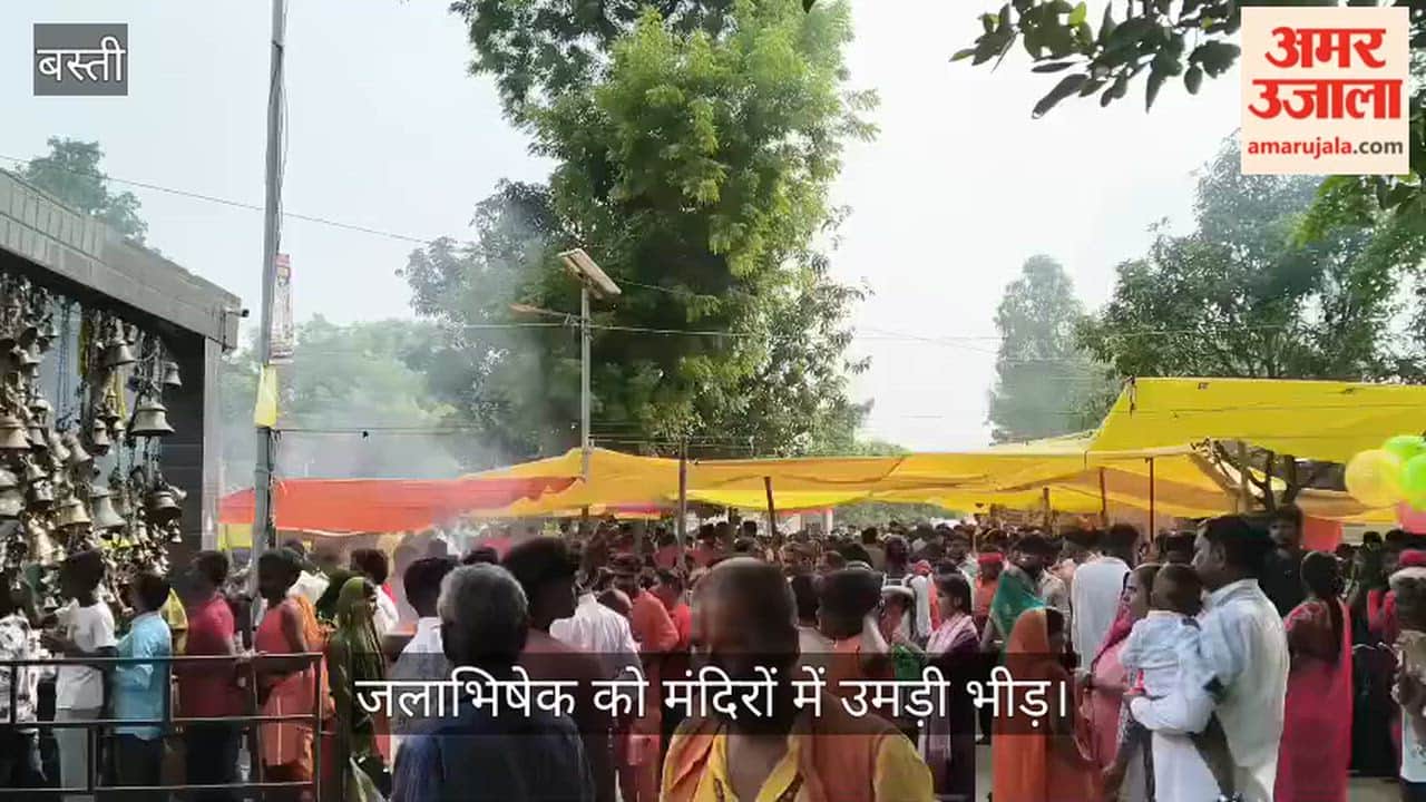 Crowds throng temples for Jalabhishek.