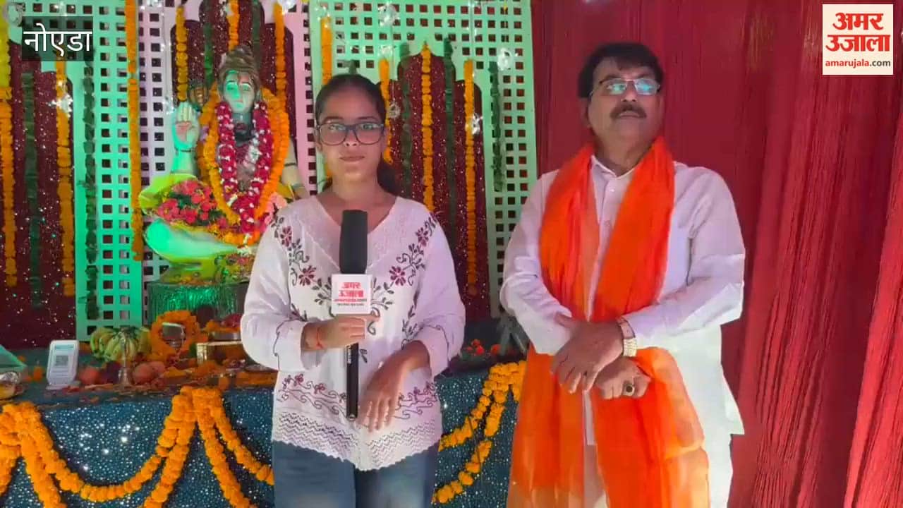 First Monday of Sawan Stream of devotees at Noida Shani and Chhalera Shiva temples