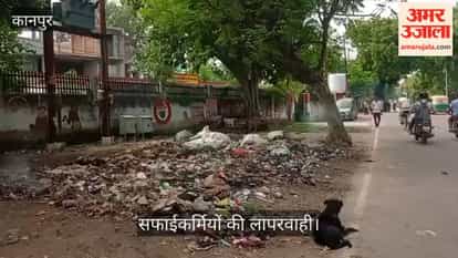 Kanpur Heaps of garbage pile up on Bithoor Road trash is being burned in front of the girls school