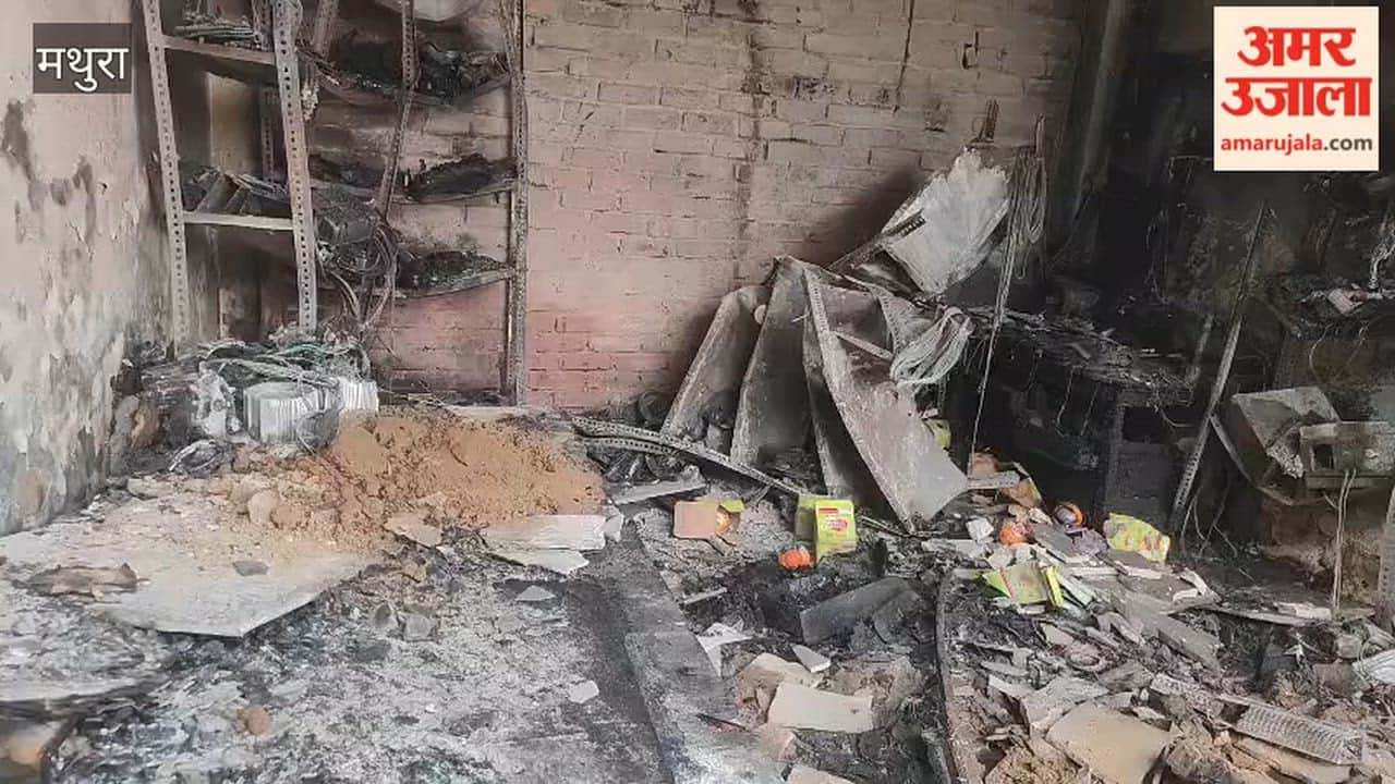Fire breaks out at e rickshaw battery shop near petrol pump