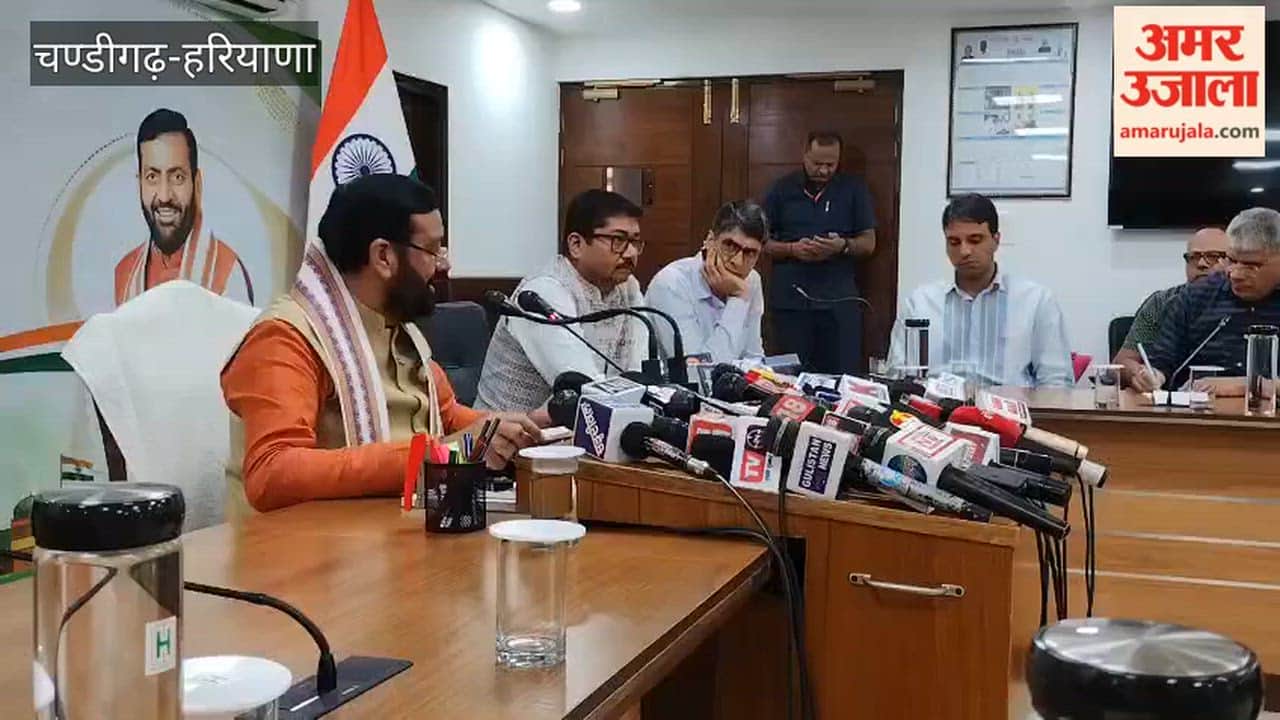 CM Nayab Saini held a press conference at Haryana Niwas; find out what he said.