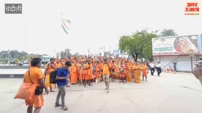 Group of 200 Kanwariyas sets off from Tanda Kalan for Baba Baijnath Dham