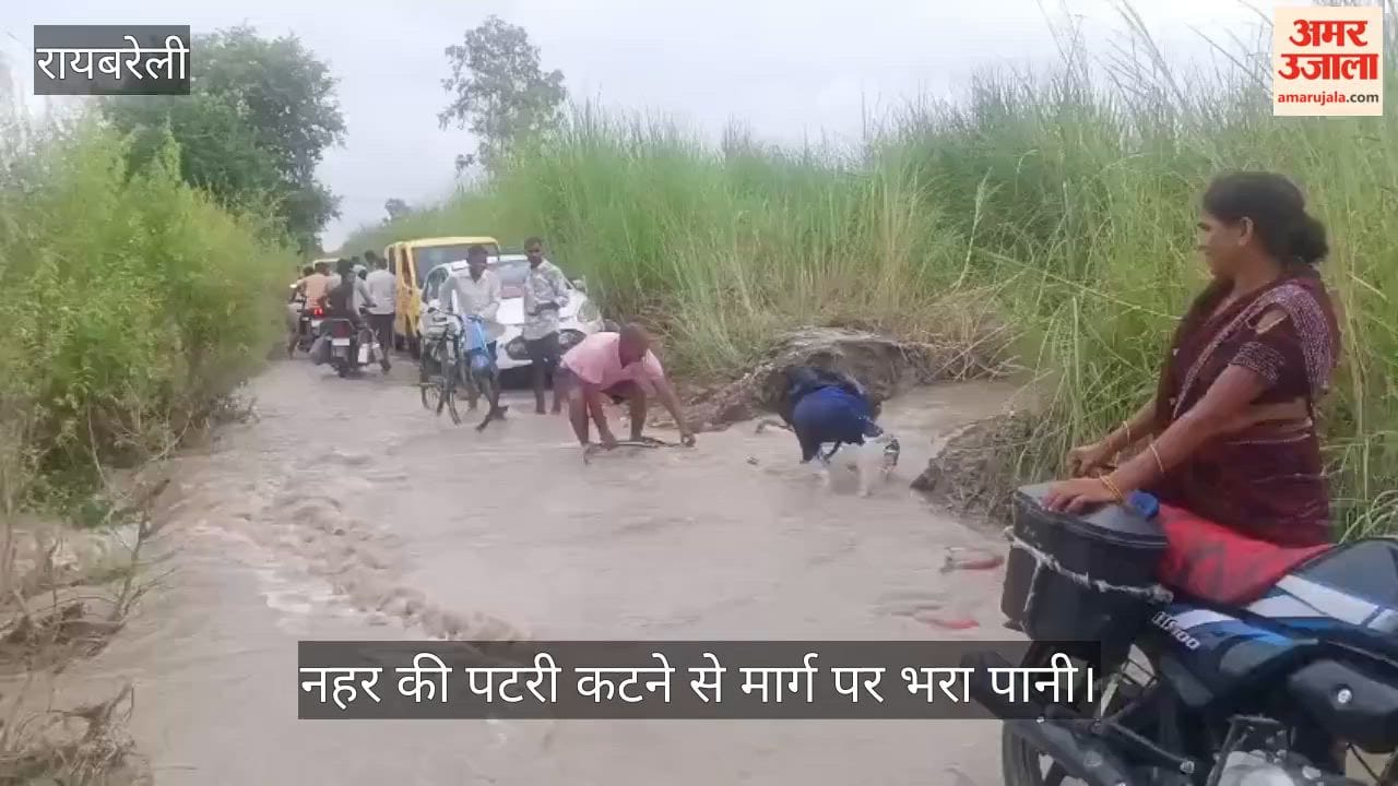 VIDEO: नहर की पटरी कटने से मार्ग पर भरा पानी, 100 बीघा धान की फसल भी जलमग्न हुई