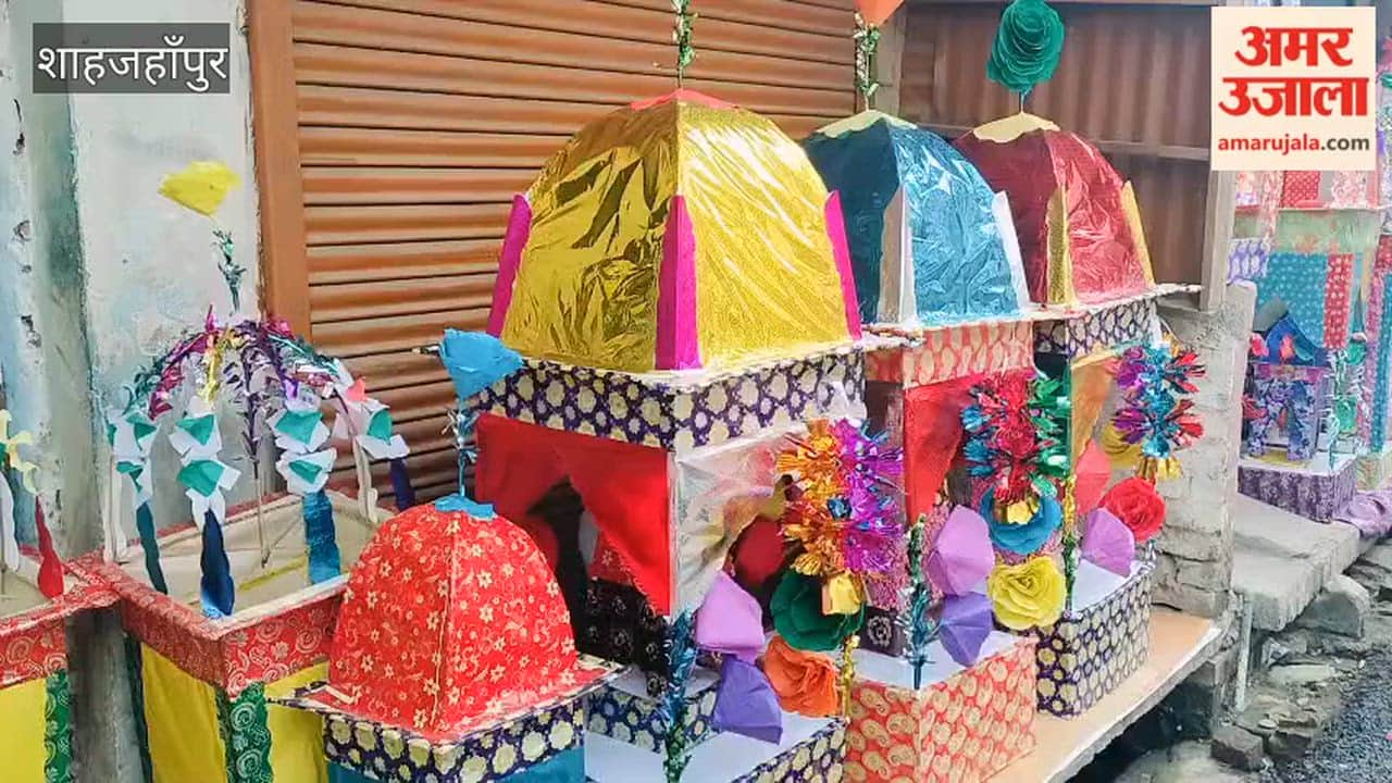 Tazias displayed for viewing on Chehlum to be laid to rest at Karbala