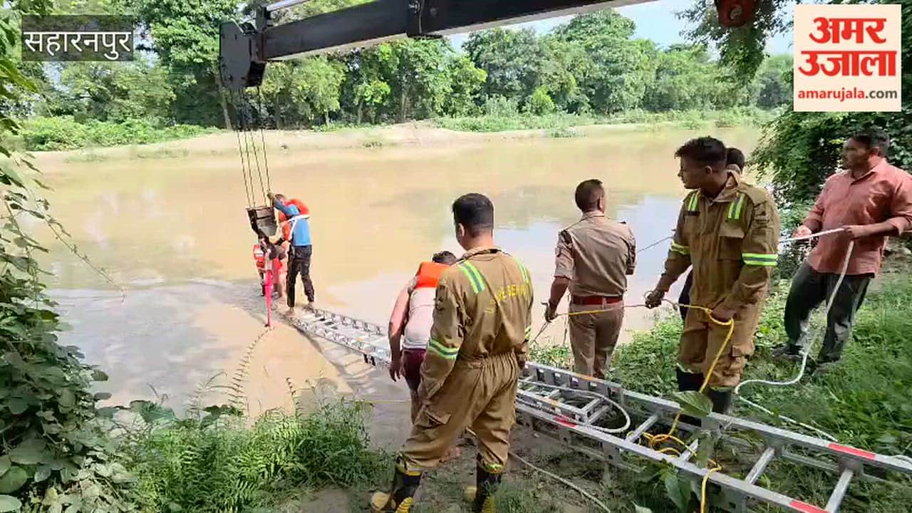 Saharanpur: Uttarakhand car falls into canal; retrieved following rescue operation.