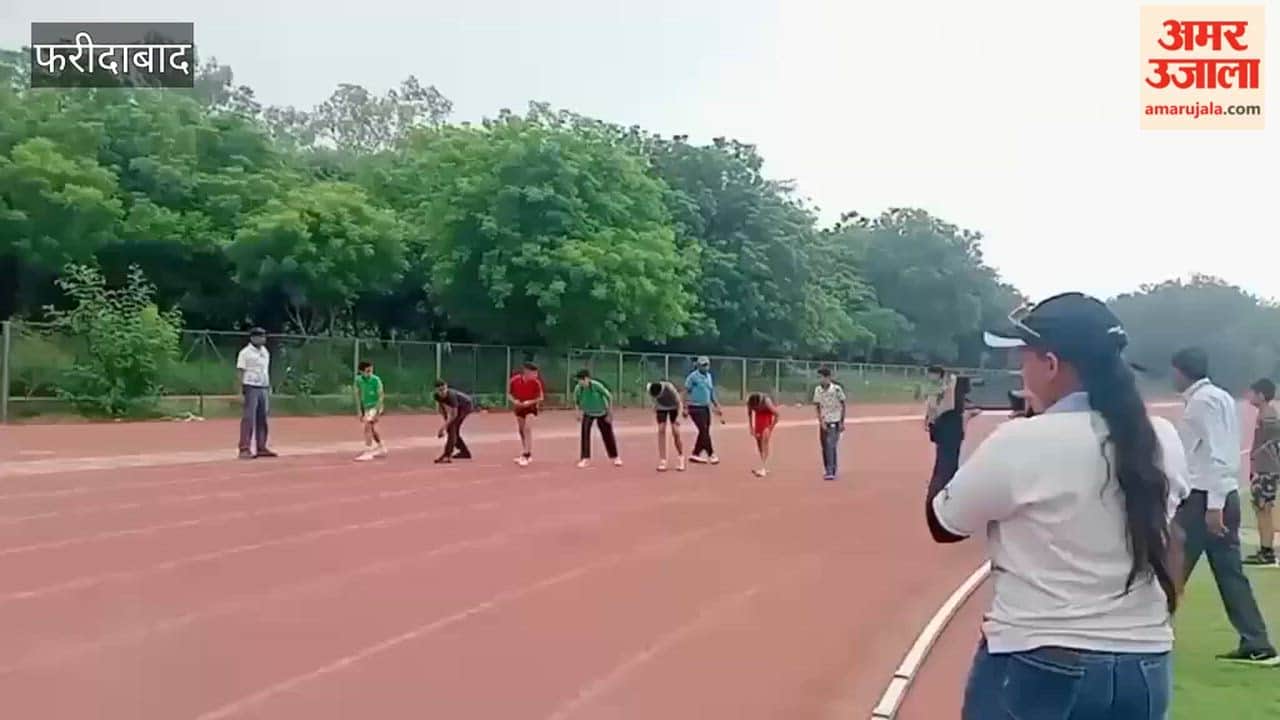 District-level athletics competition in Faridabad