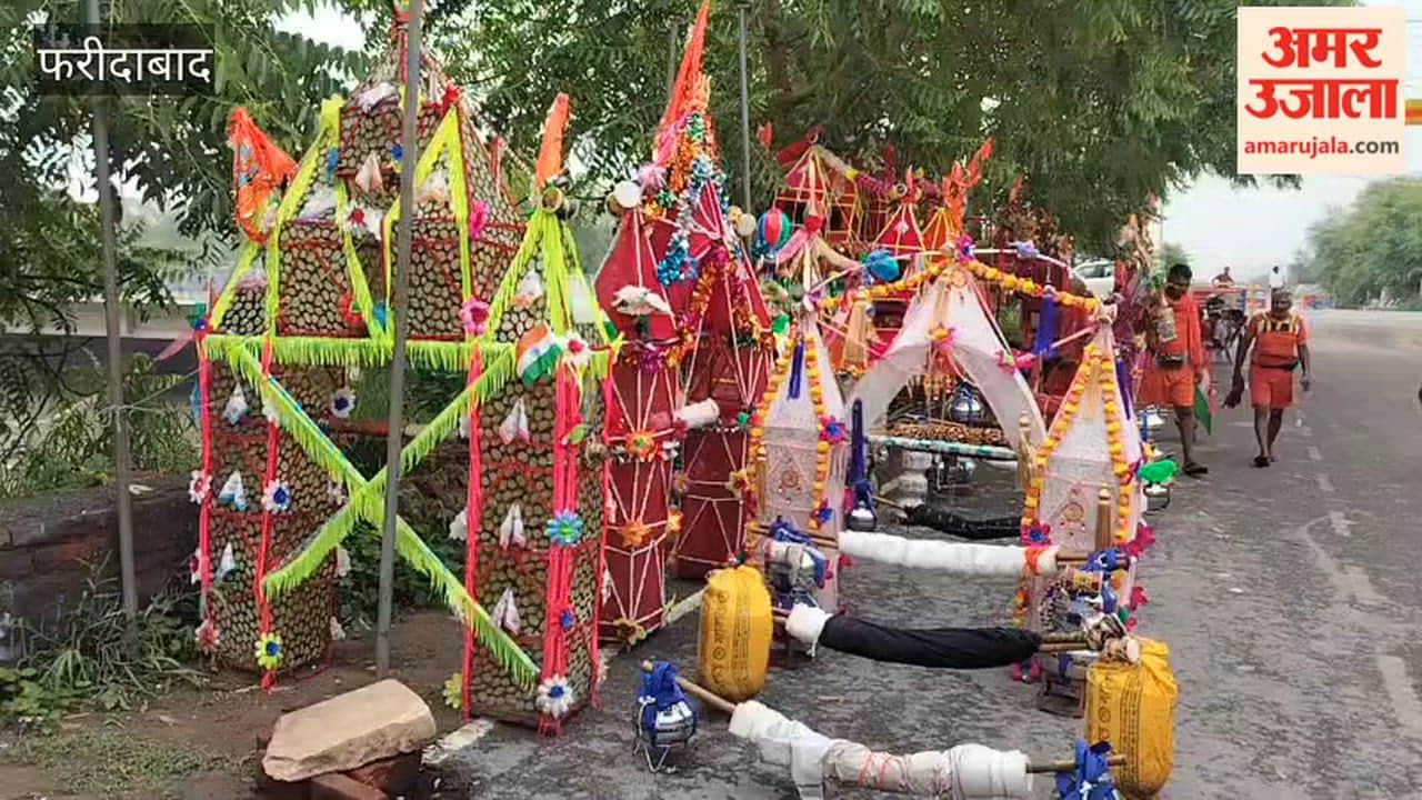 Camp set up for Kanwariyas near Agra Canal in Faridabad