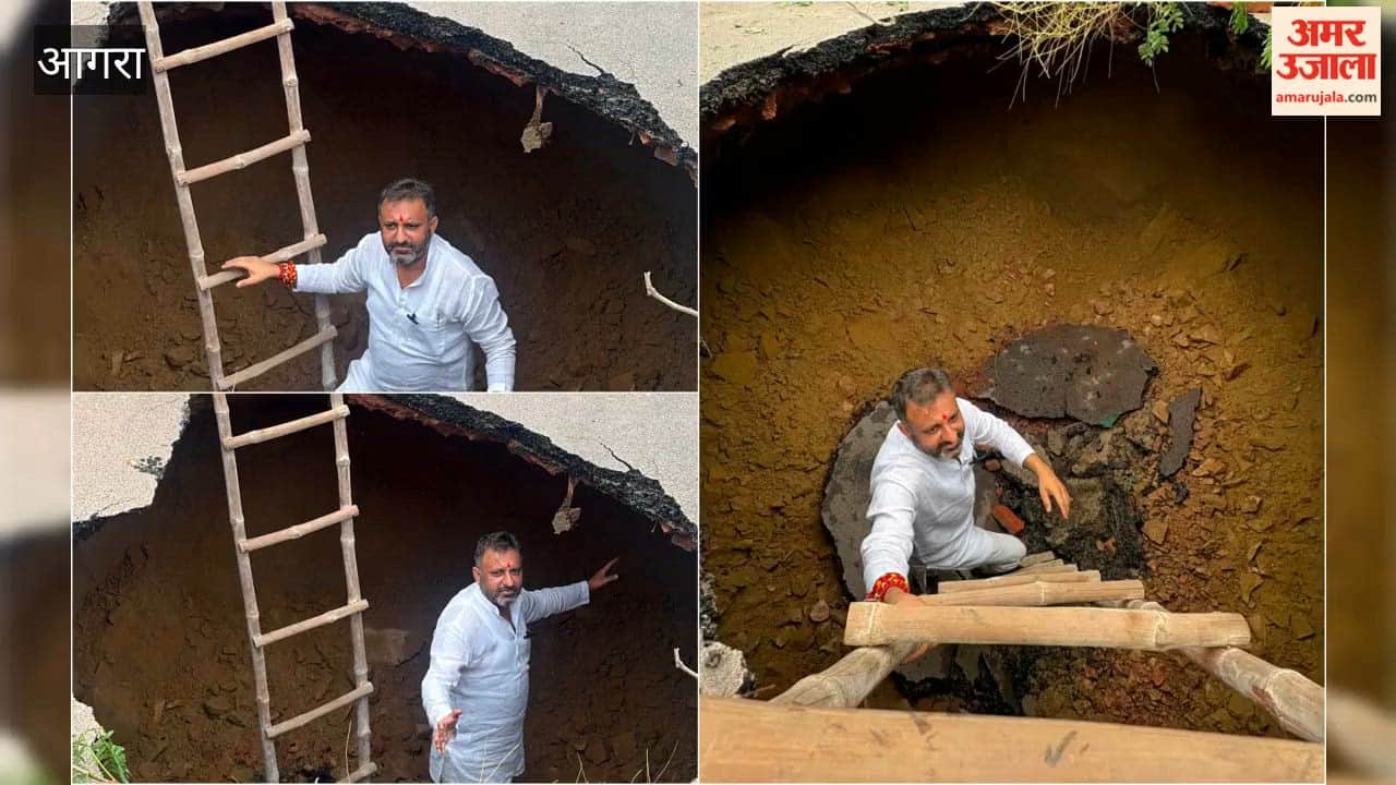 Smart City Roads Collapse at Three Places Creating 20-Ft-Deep Pits Truck Gets Trapped