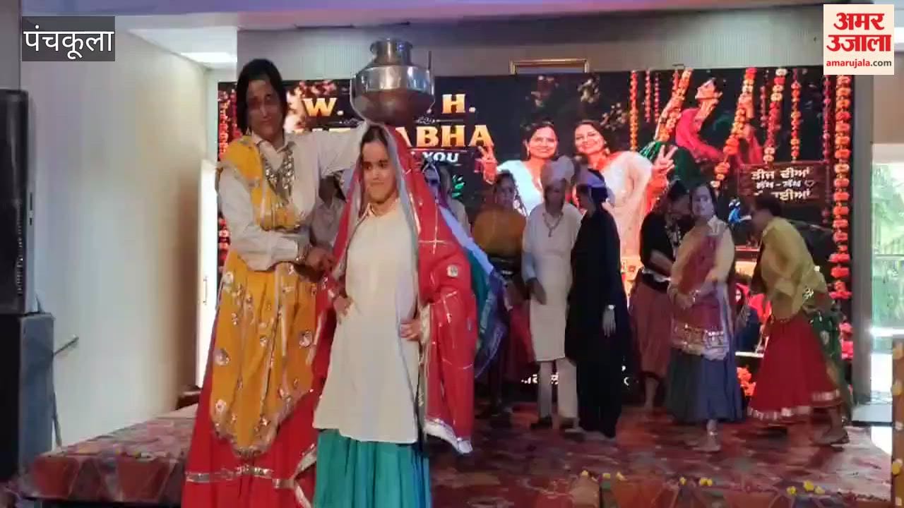 Women celebrated Teej at Jat Bhawan, Sector 6, Panchkula.