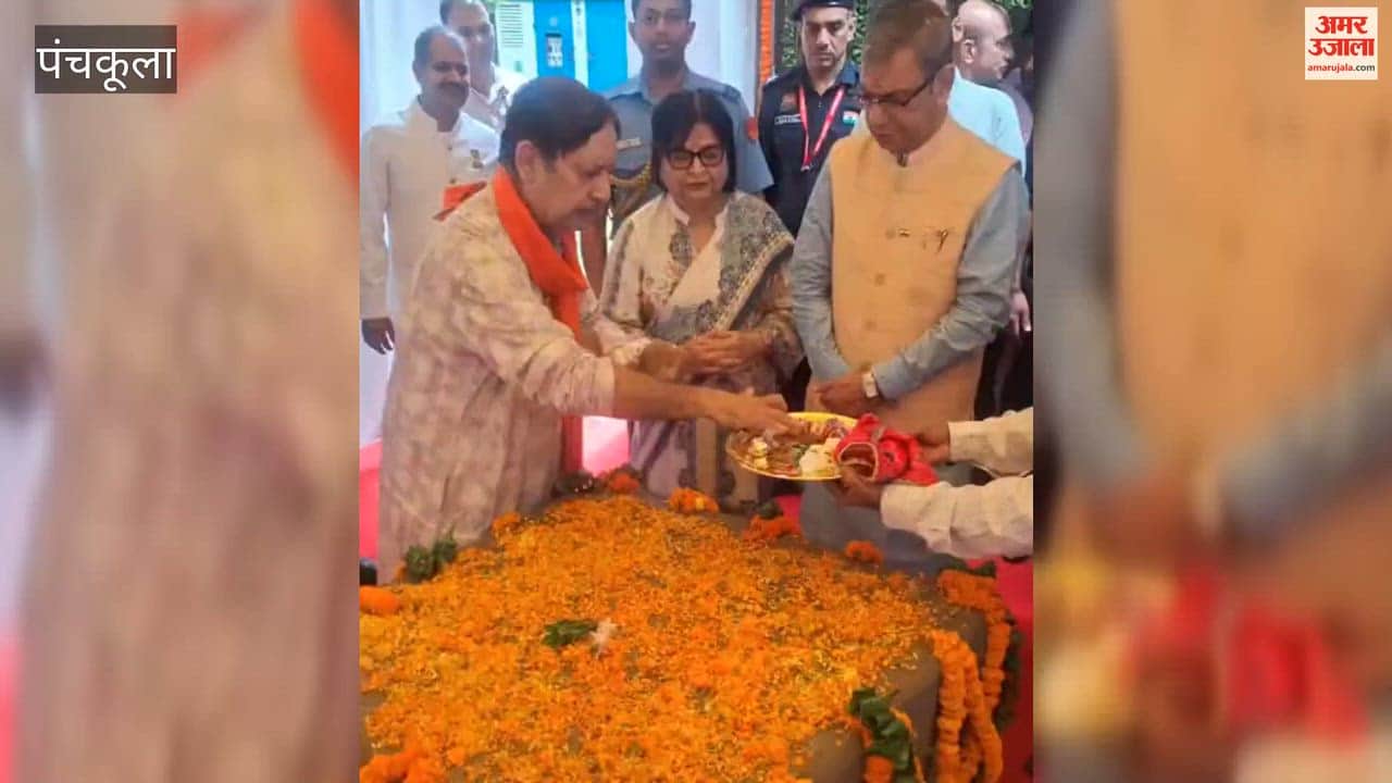 Governor Prof. Asim Kumar Ghosh lays the foundation stone for a patient lift at Saket Hospital; it will be ready in six months.