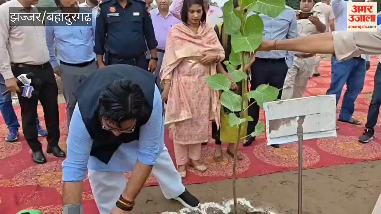 Grand celebration of the 77th Assembly-level Van Mahotsav in Bahadurgarh; MP Kartikeya Sharma inaugurated the tree plantation drive.