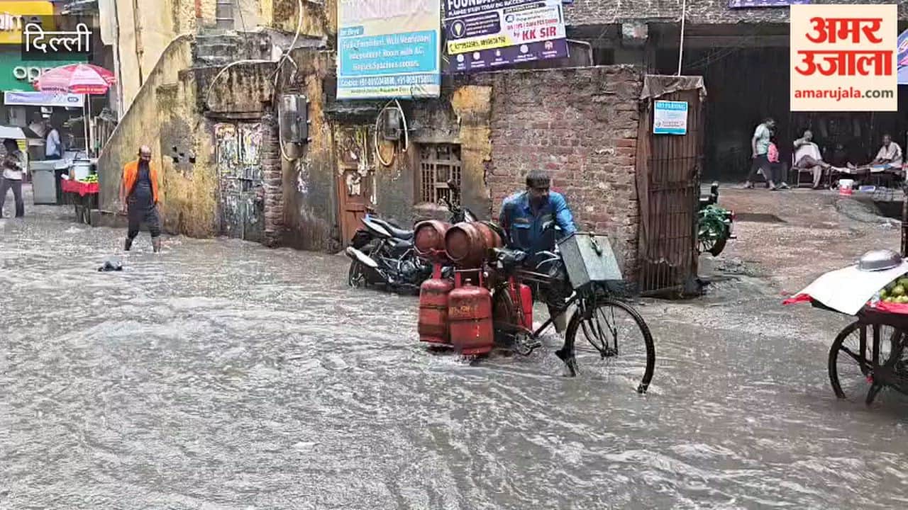 Waterlogging due to rain in Delhi's Patel Nagar