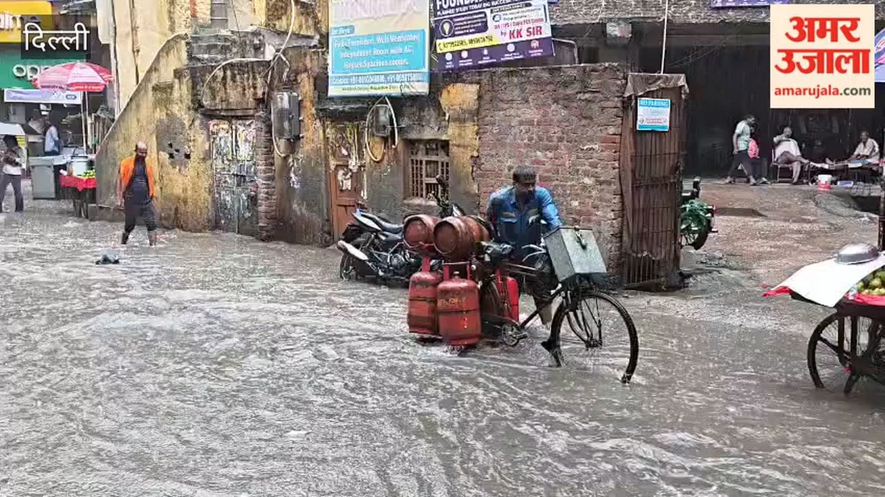 Waterlogging due to rain in Delhi's Patel Nagar
