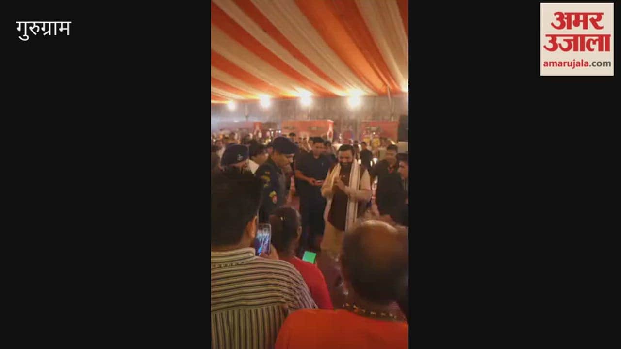 Gurugram Chief Minister Nayab Saini visited a Kanwar service camp
