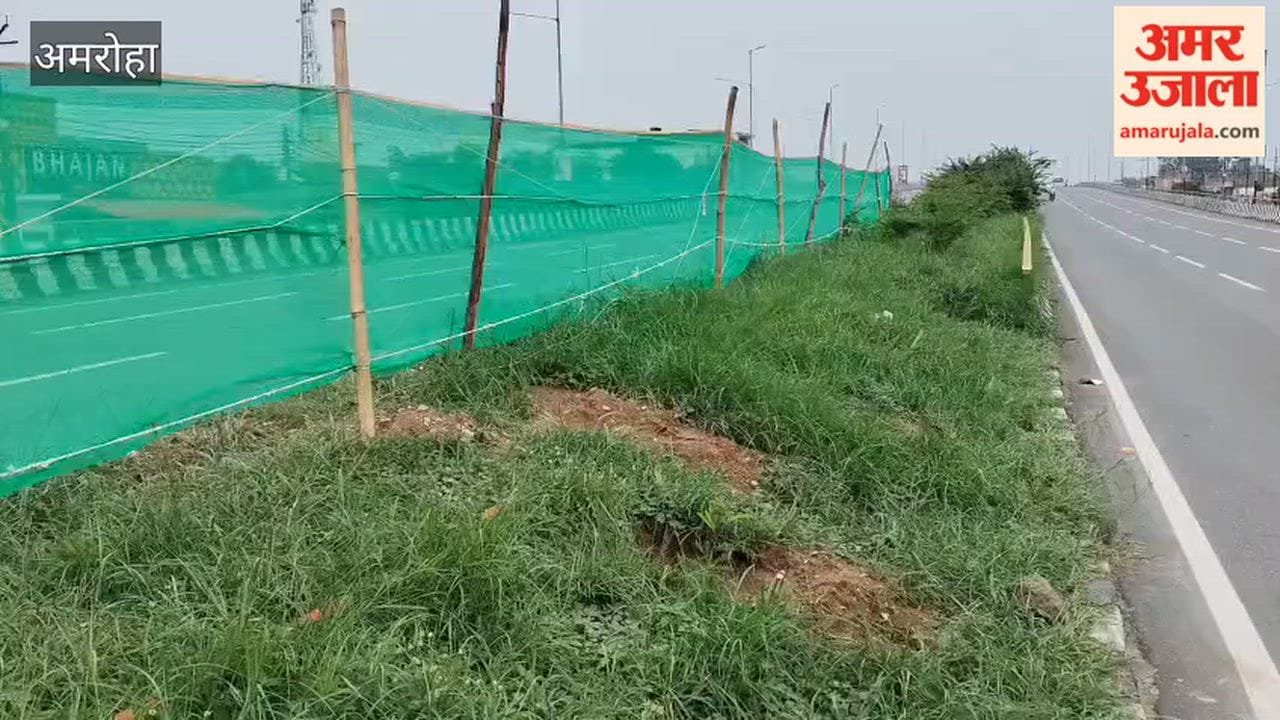 Netlon fabric barriers have been installed between the dividers on the highway to prevent accidents involving Kanwariyas.