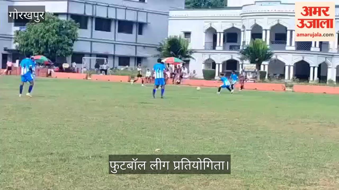 Dharm Sporting and Sanatan Club face off in the Gorakhpur Football League.