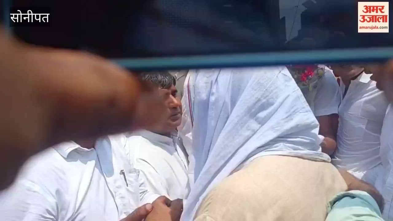 Mohanlal Badoli accorded a grand welcome upon his arrival in Gohana, Sonipat district.