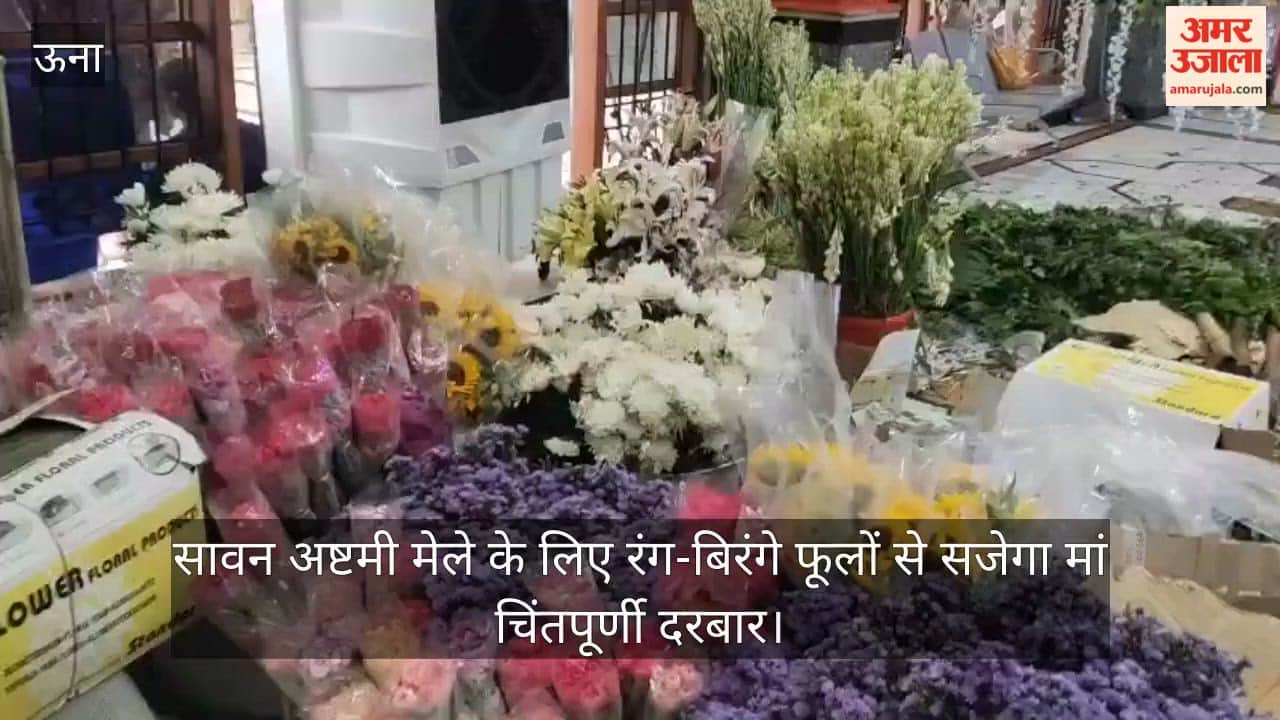 Maa Chintpurni's shrine to be adorned with colorful flowers for the Sawan Ashtami fair; decoration work has begun
